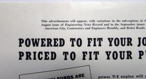1938 Ford Trucks V8 Commercial Cars Powered To Fit Your Job Ad Proof Orig