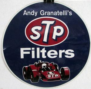 STP Filters Andy Granatelli's Sticker 11 Inch Diameter Original