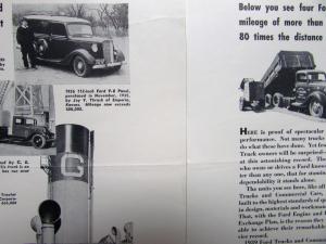 1939 Ford V8 Trucks 80 Times Around The World Ad Proof Original