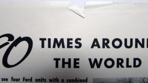 1939 Ford V8 Trucks 80 Times Around The World Ad Proof Original