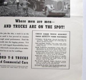 1939 Ford V8 Trucks Features Trucks Are On The Spot Ad Proof Original