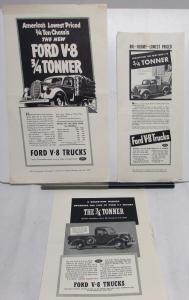 1939 Ford V8 Truck Stake Express 3/4 Ton Chassis Pricing Features Ad Proof Orig