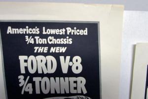 1939 Ford V8 Truck Stake Express 3/4 Ton Chassis Pricing Features Ad Proof Orig