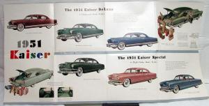 1951 Kaiser Frazer Sedan Deluxe Special Club Coupe Dealer Sales Brochure Folder