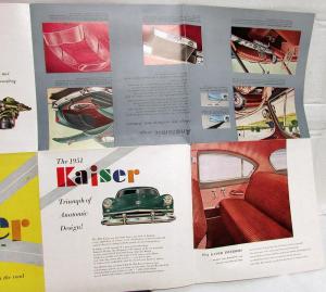 1951 Kaiser Frazer Sedan Deluxe Special Club Coupe Dealer Sales Brochure Folder