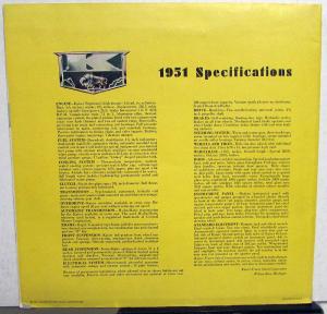 1951 Kaiser Frazer Sedan Deluxe Special Club Coupe Dealer Sales Brochure Folder