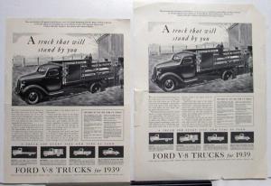 1939 Ford V8 Truck One Tonner Features Truck That Will Stand By You AdProof Orig