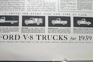 1939 Ford V8 Truck One Tonner Features Truck That Will Stand By You AdProof Orig