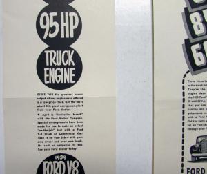 1939 Ford V8 Trucks Three Important Figures Ad Proof Orig