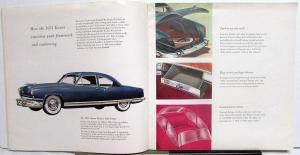 1951 Kaiser Frazer Sedan Deluxe Special Coupe Traveler Prestige Dealer Brochure