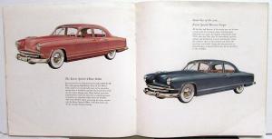 1951 Kaiser Frazer Sedan Deluxe Special Coupe Traveler Prestige Dealer Brochure