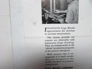 1942 Ford Johansson Gage Blocks Accuracy To The Nth Degree Ad Proof Original