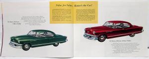 1952 Kaiser Frazer Dealer Color Brochure Sedan Manhattan Club Coupe Traveler