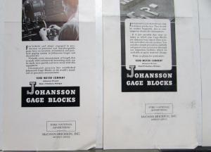 1942 Ford Johansson Gage Blocks 1/23,000th The Thickness Of A Dime Ad Proof Orig
