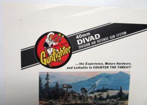 1980 Ford Aerospace Gunfighter 40 MM Divad Air Defense Gun System Ad Proof Orig