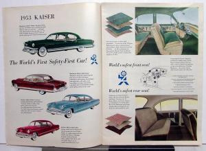 1953 Kaiser Frazer Sedan Manhattan Henry J Graphic Willow Run Newspaper Brochure