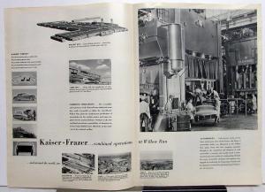 1953 Kaiser Frazer Sedan Manhattan Henry J Graphic Willow Run Newspaper Brochure