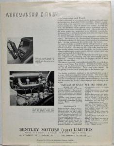 1935 Bentley 3 1/2 Litre Drop-Head Coupe The Motor Article Reprint