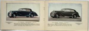 1947 Bentley Mark VI Four and a Quarter Litre Silent Sports Car Sales Brochure