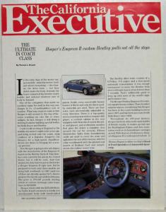 1987 Bentley Hooper Empress II - California Executive Article Reprint