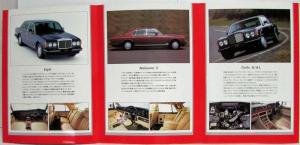 1989 Bentley Sales Folder - Eight Continental Mulsanne S Turbo R/RL - Japanese