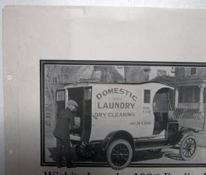1922 Ford Trucks Model T Wichita Laundry 100% Fordized Ad Proof Original