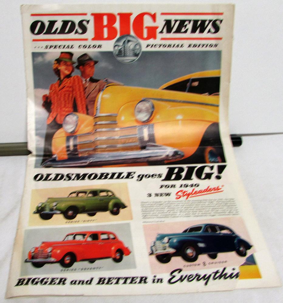 1940 Oldsmobile Large Dealer Brochure Series Sixty Seventy Custom 8 Cruiser Rare