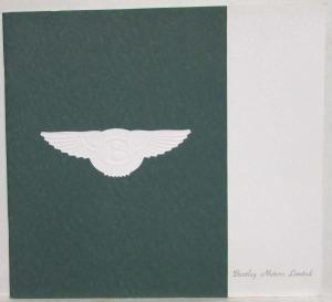 1992 Bentley Prestige Sales Brochure - Eight Mulsanne S Turbo R Continental