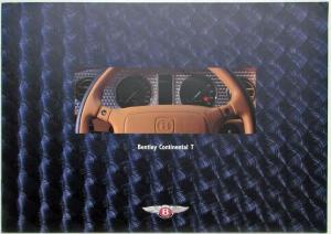 1996 Bentley Continental T Sales Brochure