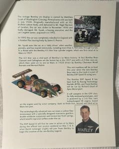 2001 Bentley Media Information Press Kit - Text Only