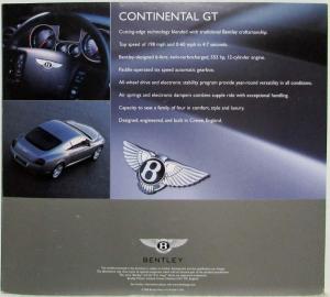 2004 Bentley Continental R Pure Anticipation Sales Folder