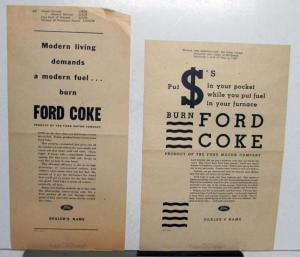 1933 Ford Coke Charcoal Modern Living Demands A Modern Fuel Ad Proof Original