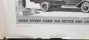 1934 Ford Truck V8 Hauling Stake Truck For The Farm Ad Proof Original