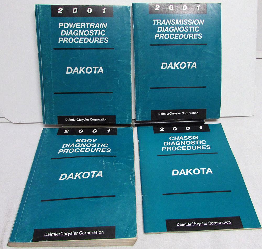 2001 Dodge Dakota Pickup Dealer Diagnostic Procedures Service Shop Manual Set