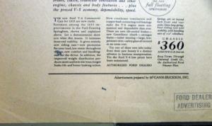1935 Ford V8 Commercial Car Features Diagram New Beauty Ad Proof Original