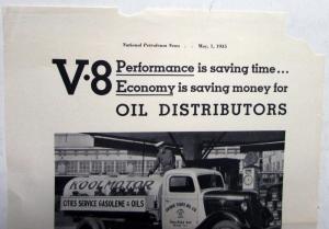 1935 Ford Truck V8 Commercial Cars Economy Is Saving Money Ad Proof Original
