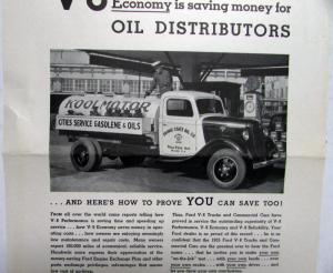 1935 Ford Truck V8 Commercial Cars Economy Is Saving Money Ad Proof Original