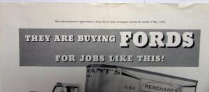 1935 Ford Truck V8 They Are Buying Fords For Jobs Like This! Ad Proof Original