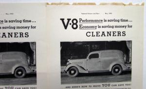 1935 Ford Truck V8 Commercial Cars Features Ad Proof Original