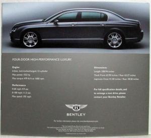 2006 Bentley Continental Flying Spur Sales Folder
