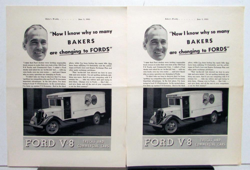 1935 Ford Truck V8 Now I Know Why So Many Are Changing Ad Proof Orig