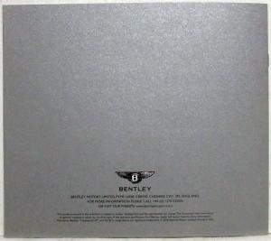 2007 Bentley Continental GT Specification Guide Sales Brochure