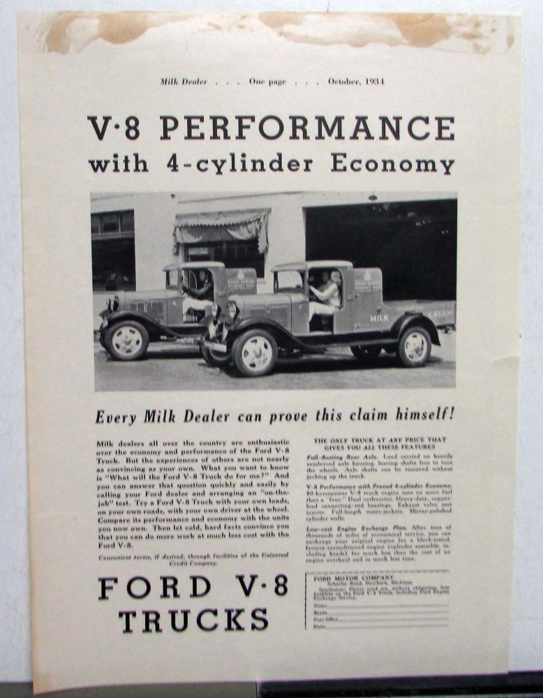 1935 Ford V8 Truck Delivery Features Low Cost Ad Proof Original
