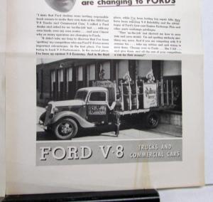 1935 Ford V8 Truck Delivery Beer Distributors Are Changing To Fords AdProof Orig
