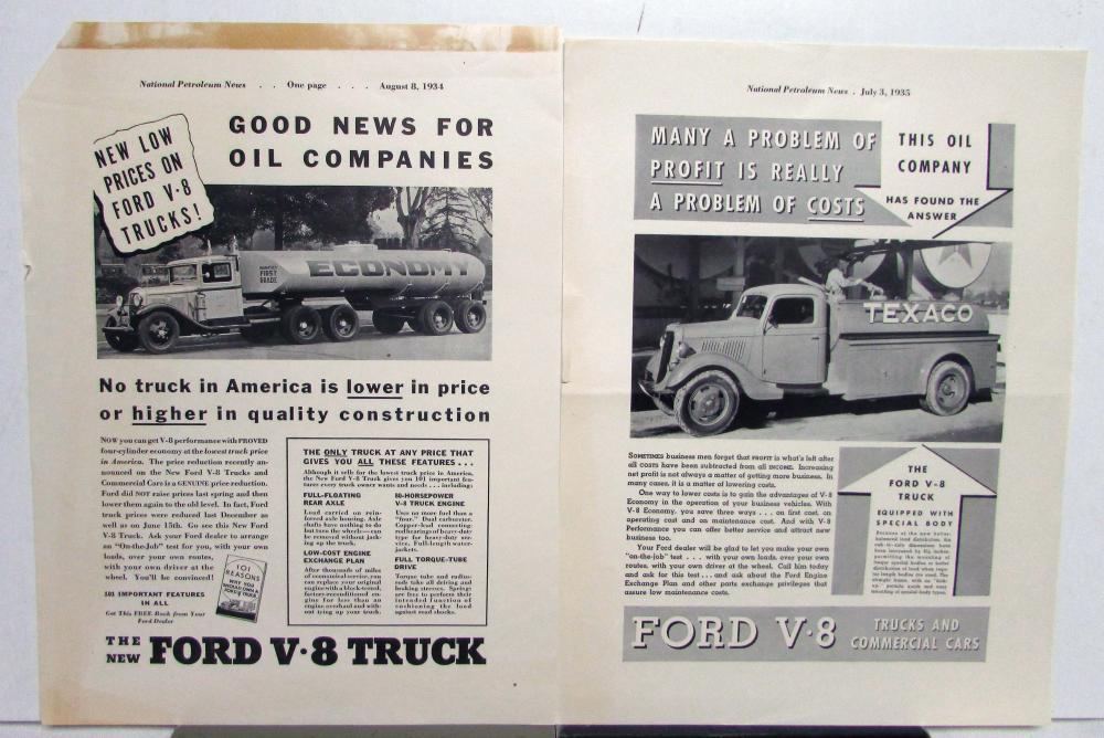 1935 Ford V8 Trucks Features This Company Has Found The Answer Ad Proof Orig