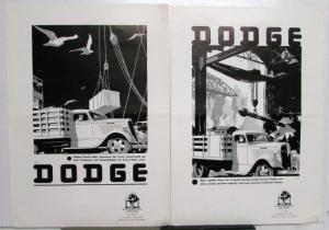 1935 Dodge Truck Construction Hauling Costs More Capable Than Ever Ad Proof Orig