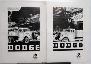 1935 Dodge Trucks Dependability Now Combined With Greater Payload Ad Proof Orig