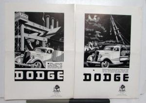 1935 Dodge Trucks Hauling Dependability Profits Are Greater Ad Proof Original
