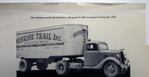1935 Ford V8 Truck Delivery Features Heavy Loads Fast Schedules Ad Proof Orig