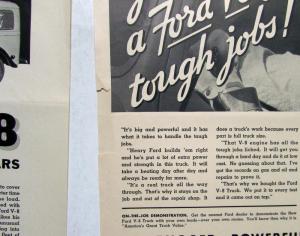 1935 Ford V8 Truck Delivery Features Heavy Loads Fast Schedules Ad Proof Orig
